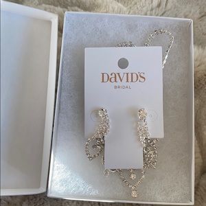 Brand new - David’s bridal earrings and necklace